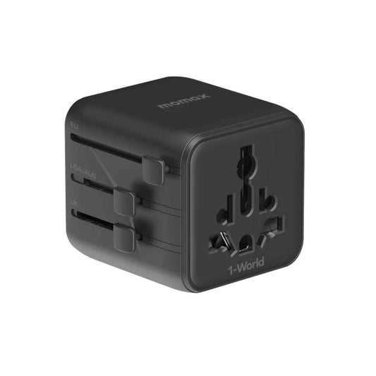 Momax1-World Universal Travel Charger with Dual AC