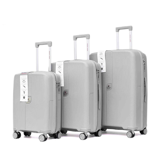 American Luggage 605 50, 61, 7 1cm Set Of 3 Luggage - Silver