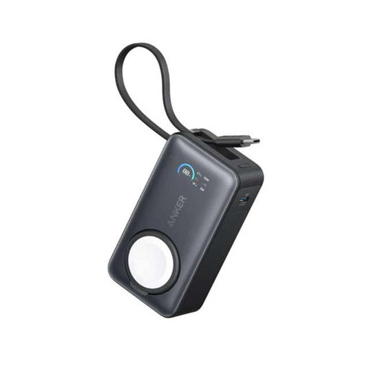 Anker MagGo Power Bank (10K, 35W, For Apple Watch, Built-In USB-C) - Black