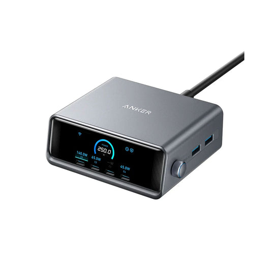 Anker Prime Charger (250W, 6 Ports, GaNPrime) - Silver