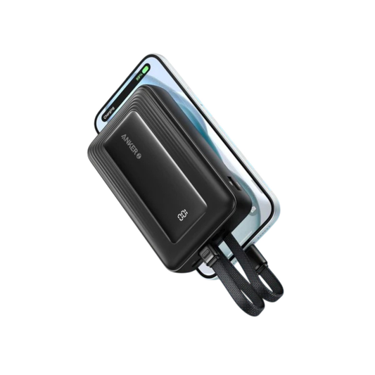 بطارية أنكر باوركور زولو 20000 مللي أمبير/ساعة، PD 30 وات، USB-C مدمج، Lightning، أسود