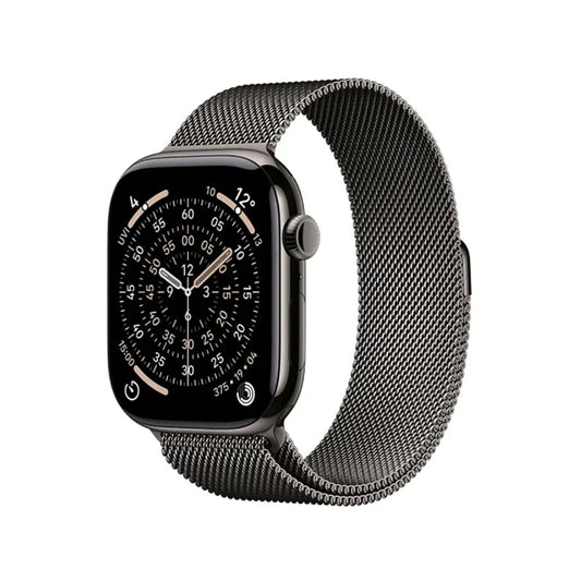 Apple Watch Series 11 GPS + Cellular 46mm Slate Titanium Case With Slate Milanese Loop - M/L