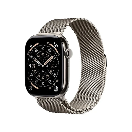Apple Watch Series 11 GPS + Cellular 46mm Natural Titanium Case With Natural Milanese Loop - M/L