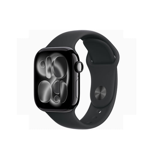 Apple Watch Series 11Β GPSΒ 42mmΒ Jet Black Aluminium Case With Black Sport Band - S/M