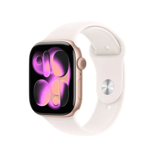 Apple Watch Series 11 GPS + Cellular 42mm Rose Gold Aluminium Case With Light Blush Sport Band - S/M