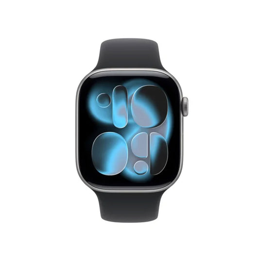 Apple Watch Series 11Β GPS + Cellular 42mm Space Grey Aluminium Case With Black Sport Band - M/L