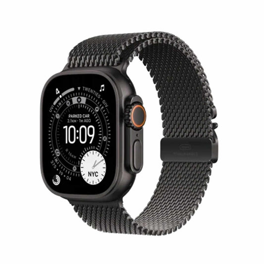Apple Watch Ultra 3Β GPS + CellularΒ 49mmΒ Black Titanium Case with Black Titanium Milanese Loop - Small