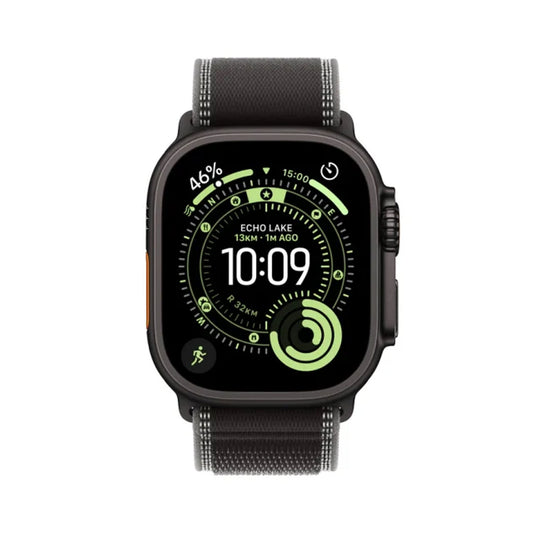 Apple Watch Ultra 3 GPS + Cellular 49mm Black Titanium Case With Black/Charcoal Trail Loop - M/L