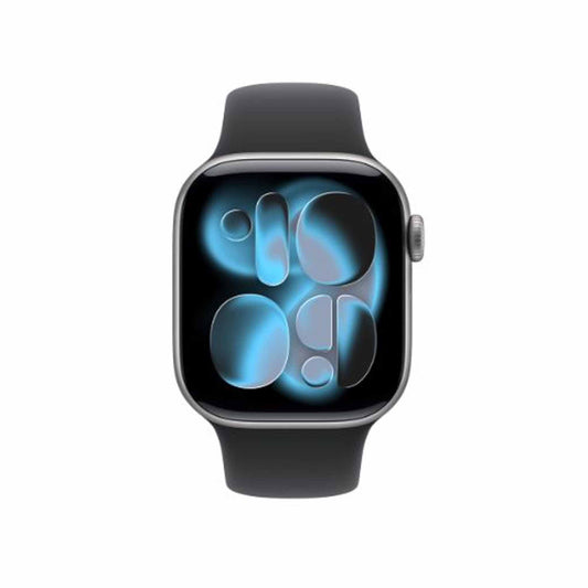 Apple Watch Series 11Β GPS + Cellular 46mmΒ Jet Black Aluminium Case with Black Sport Band - S/M