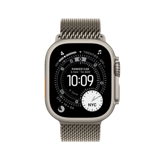 Apple Watch Ultra 3 GPS + Cellular 49mm Natural Titanium Case With Natural Titanium Milanese Loop - Small
