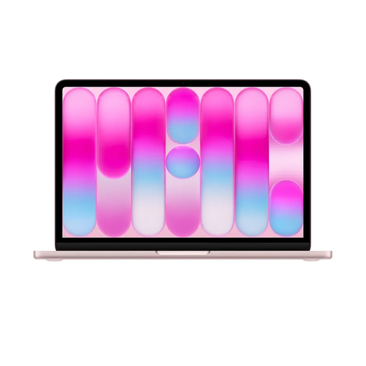 أبل ماك بوك نيو بشريحة ايه18 برو مع معالج CPU بـ6 أنوية ومعالج رسومي GPU بـ5 أنوية - ذاكرة 8 جيجابايت - تخزين 256 جيجابايت SSD - بلش (وردي فاتح)