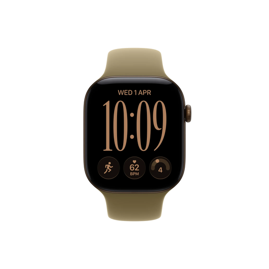 Apple Watch Series 12 GPS 42mm Dark Bronze Aluminium Case with Olive Sport Band - S/M-Middle East