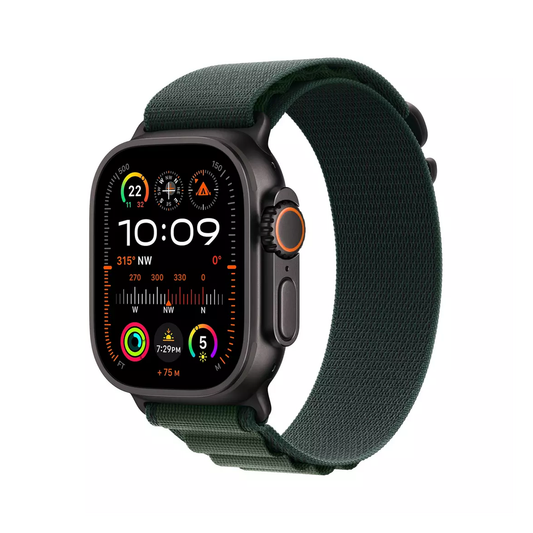 Apple Watch Ultra 2 GPS + Cellular 49mm Titanium Case With Green Alpine Loop β Small
