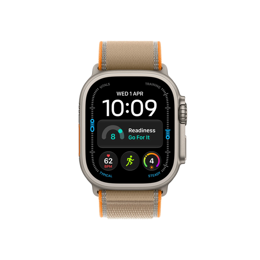 Apple Watch Ultra 4 GPS + Cellular 49mm Natural Titanium Case With Sand Trail Loop - M/L - Middle East