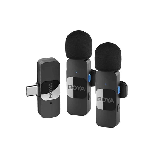 Boya Smallest Wireless Microphone 2.4Ghz for Type-C device( 2TX+1RX)