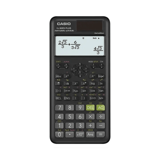 Casio Standard Scientific Calculators (Natural textbook display)-Black- FX-85ESPLUS-2-WDTV