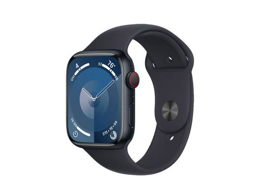 Apple Watch Series 9 GPS + Cellular 45mm Midnight Aluminium Case with Midnight Sport Band - M/L