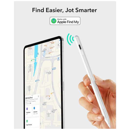 إي إس آر قلم رقمي Geo مع خاصية Find My، متوافق مع جميع أجهزة الآيباد - أبيض