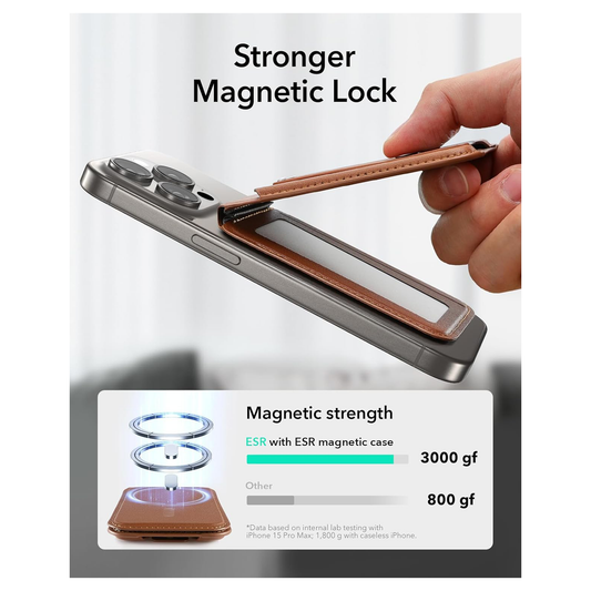 ESR Magsafe Grip Wallet Stand - Tan