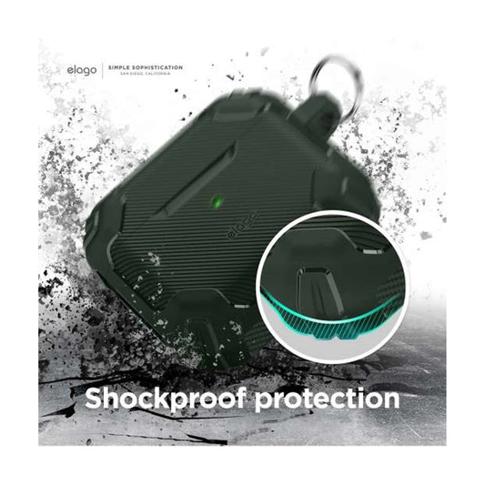 ايلاجو كڤر ايربودز 3 ذات الدرع الصلب - أخضر داكن