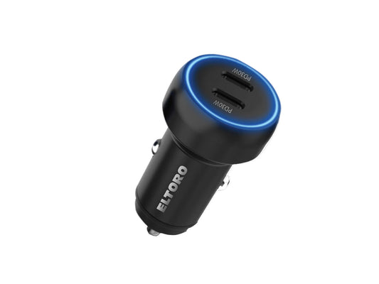 Eltoro Car Plug 60W 2 Port USB-C 30W + 30W PD - Black