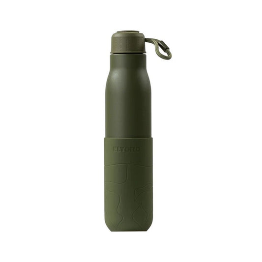 Eltoro Stainless Steel Bottle 750ml Olive with Olive Sleeve
