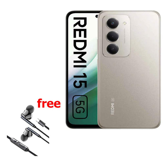 Redmi 15 5G - 8GB RAM 256GB ROM - Mobile Phone - Titan Gray + free Earbuds