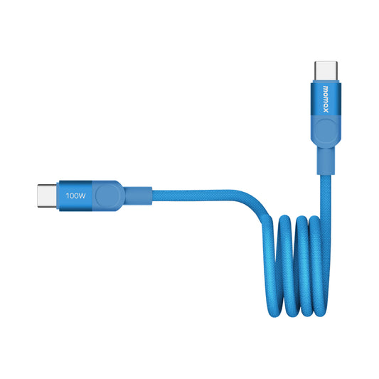 Momax - Mag.Link 100W USB-C To USB-C Magnetic Cable 1M - (Blue)