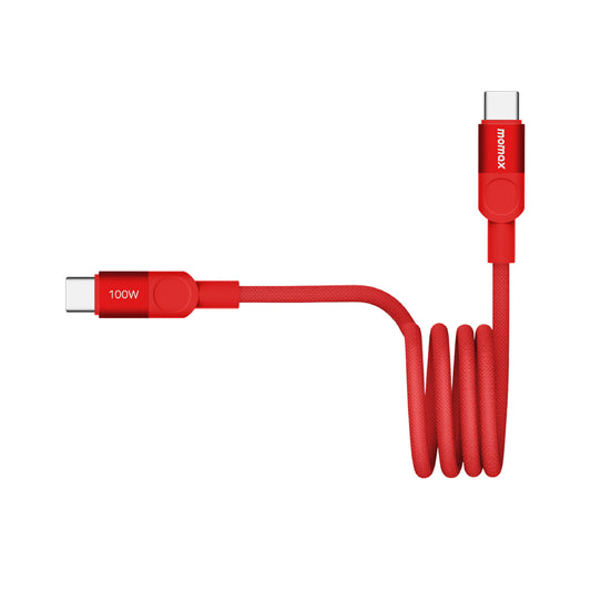 Momax - Mag.Link 100W USB-C To USB-C Magnetic Cable 1M - (Red)