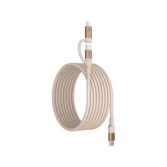 Momax - Mag.link USB-C To C & Lightning Magnetic Cable 2M - (Desert Titanium)
