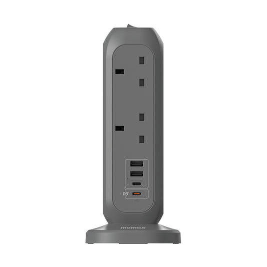 Momax - ONEPLUG 11 - Outlet Power Strip With USB - (Grey)