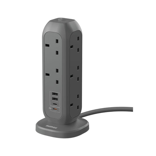 Momax - ONEPLUG 11 - Outlet Power Strip With USB - (Grey)