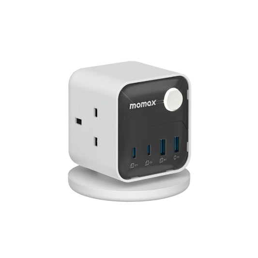 Momax 1-Charge Work Flow 3-Outlet Power Cube With USB - White