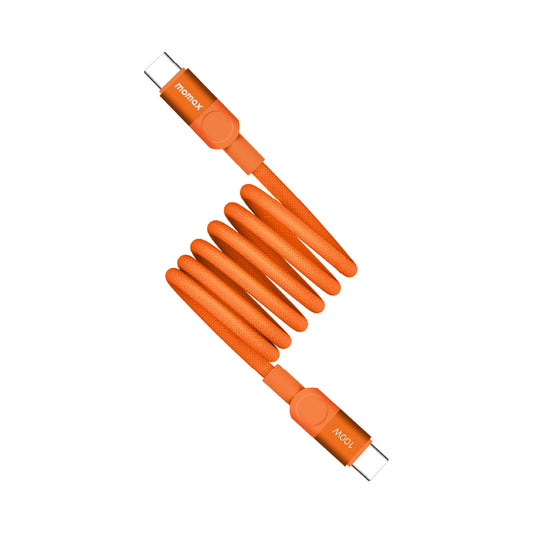Momax - Mag.Link 100W USB-C To USB-C Magnetic Cable 1M - (Orange)