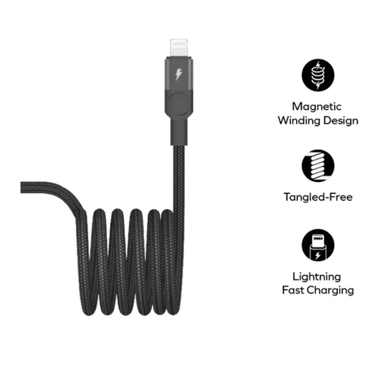 Momax - Mag.link USB-C To Lightning Magnetic Cable 1M - Black