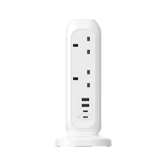 Momax - ONEPLUG 11 - Outlet Power Strip With USB - White