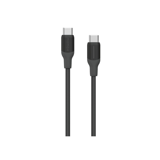 Momax 1-Link USB-C To USB-C (3.0m / Support 100W) Charging + Data Transfer cable (Braided - TPE + Nylon) - Black