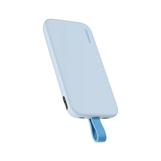 Momax iPower Battery Pack with Type C Cable built In 10000mAh - Blue