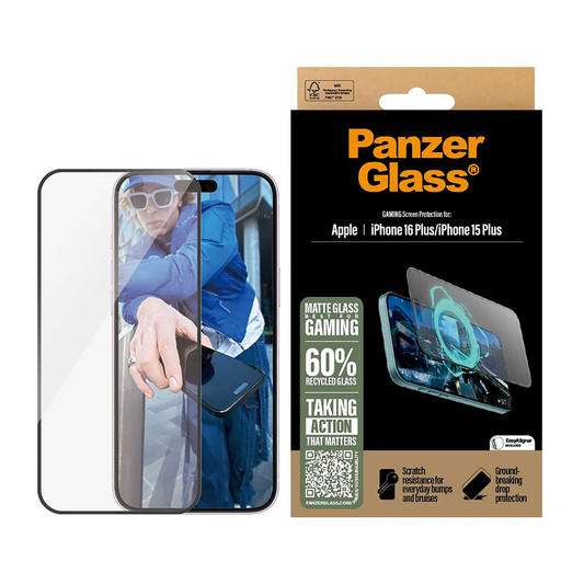 PanzerGlass® Gaming Screen Protector - 6.7 Inch- Ultra-Wide Fit for iPhone 15 Plus | iPhone 16 Plus