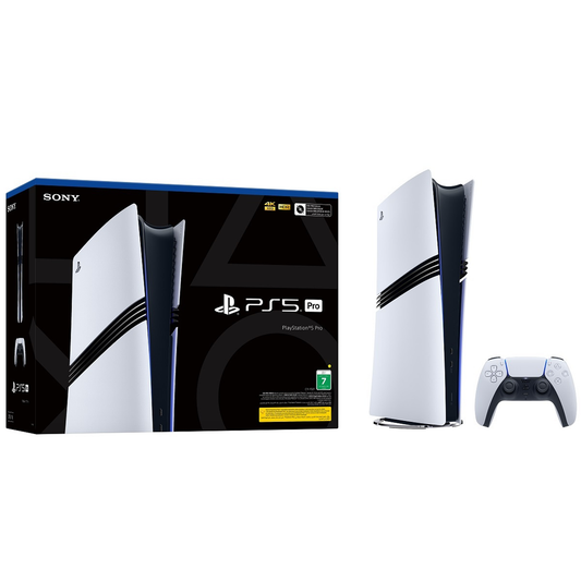 سوني بلاي ستيشن 5 برو، وحدة تحكم رقمية رفيعة بسعة تخزين 2 تيرابايت - أبيض