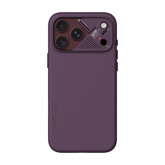 AULUMU A18 Partical Vegan leather Case iPhone 18 Pro Max - Dark Cherry