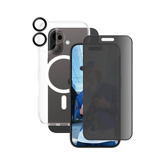 PanzerGlass® Flagship 3-in-1 Privacy Bundle - 6.1 Inch -iPhone 16