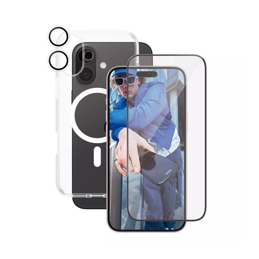 بانزر جلاس® كير باي فلاجشيب حزمة 3 في 1 آيفون 16 بلس