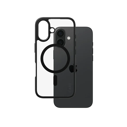 PanzerGlass® Care By Flagship Case Transparent Urban Combat Black Frame & MagSafe iPhone 16 Plus