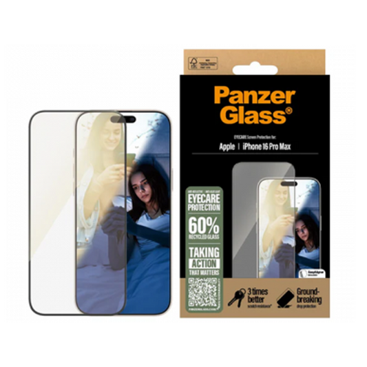 PanzerGlass® EyeCare Screen Protector For iPhone 16 Pro Max-6.9 Inch | Ultra-Wide Fit