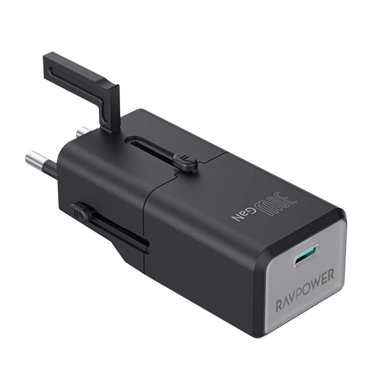 RAVPower Super Mini 1C port PD30W travel adpater - RP-PC1060 (UK,EU,US,AUS Plug)