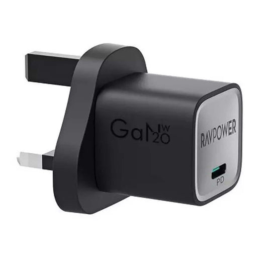RAVPower PD20W Wall Charger + USB C to USB C Cable - RP-PC1057