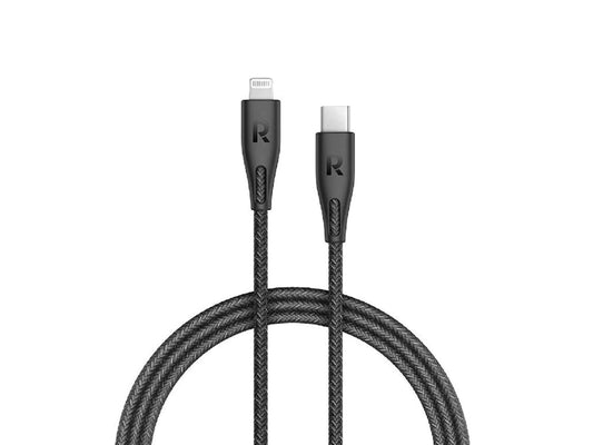 RAVPower RP-CB1017 Type-C to Light Cable 1.2m Nylon Black