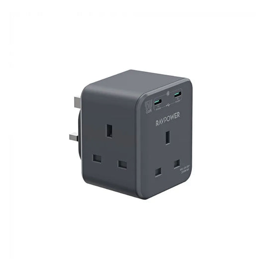 RAVPower RP-PC1066 GaN 45W Power Outlet Extender with 3 AC Outlets & 2 USB C