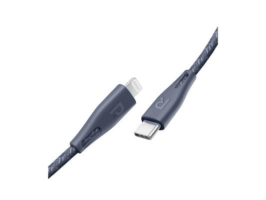 RAVPower Type-C To Lightning Charging Cable - 1.2m - Nylon Grey
